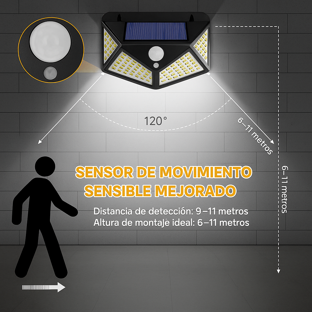 ⭐ Foco Solar Led Sensor Movimiento